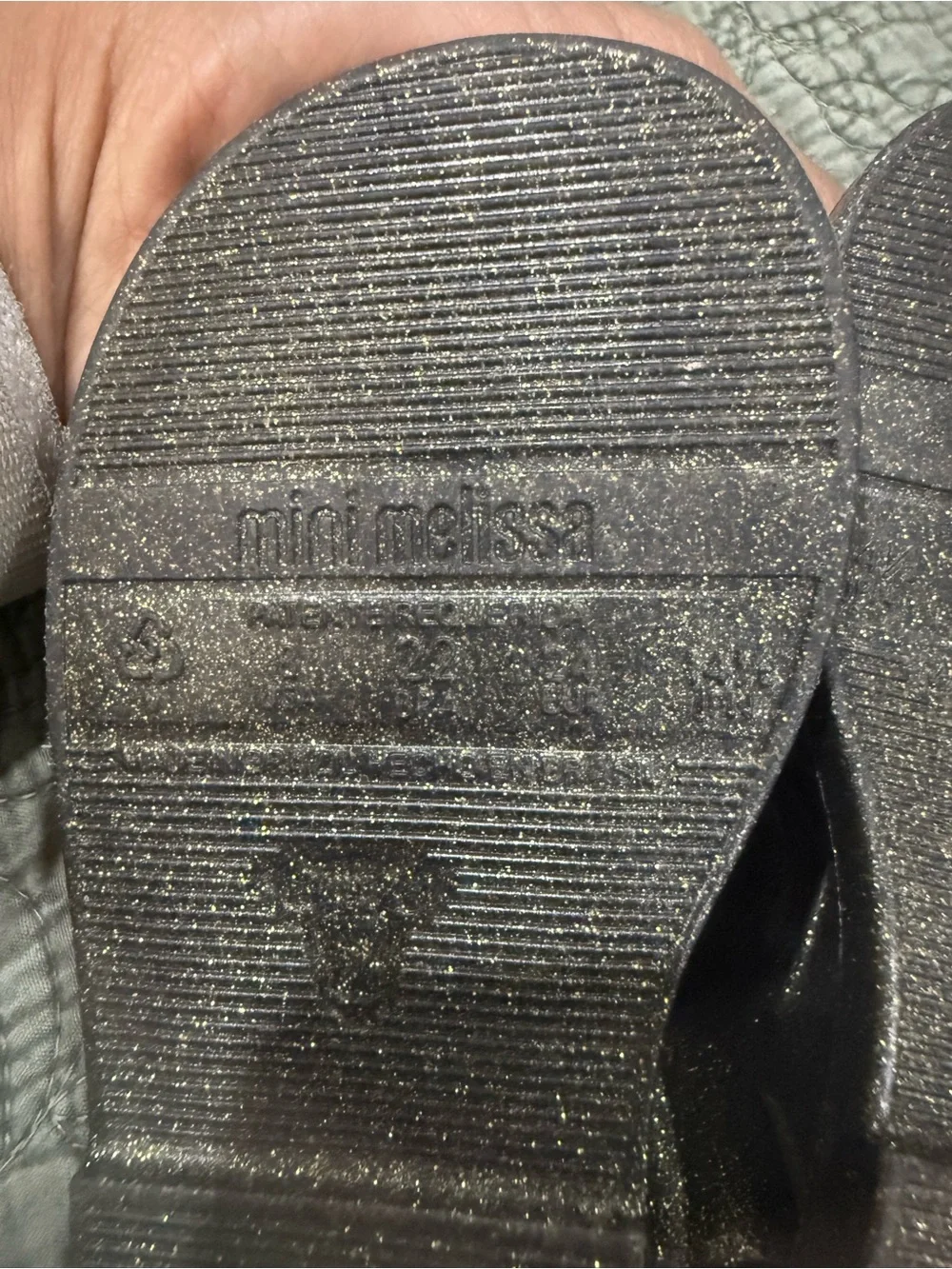 Mini Melissa glittery black